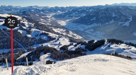 Uitzicht over Kirchberg en Brixental vanaf Hohe salve.